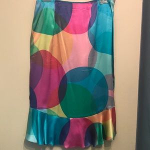 BCBG MAXAZRIA SILK PEPLUM SKIRT